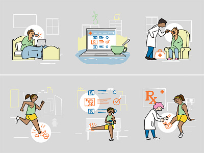 Providence Express Care detail drawing illustration infographic