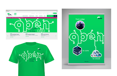 Open: Edge to Core to Cloud Corporate Campaign branding campaign campaign design design digital logo technology vector