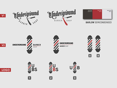 Underground Barbershop Logo Concept barbershop branding identity design