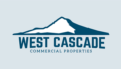 West Cascade Commercial Properties branding flat logo vector