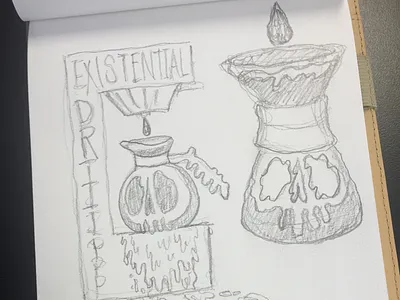 Existential Drrriiippp #2 coffee logo skulls sticker