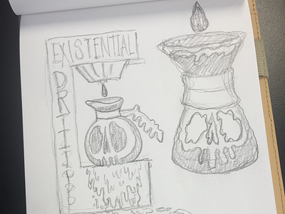 Existential Drrriiippp #2 coffee logo skulls sticker