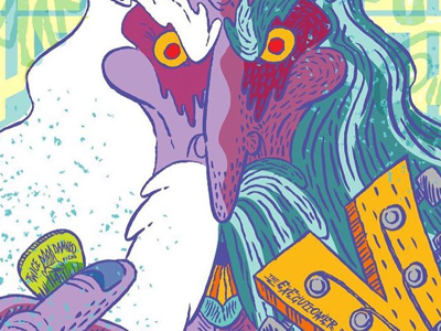 Heavy Metal Head Lopper character design comic book design illustration