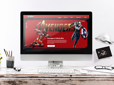 Avengers responsive design ui design ulux webdesign