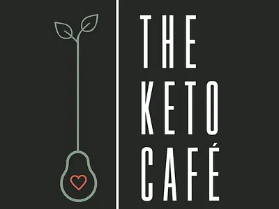 theketocafe logo darkgreen 1 art avocado cafe logo creative design illustration keto logo restaurant branding vector