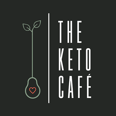 theketocafe logo darkgreen 1 art avocado cafe logo creative design illustration keto logo restaurant branding vector