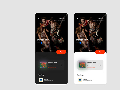 Google Music Play Night Mode animation app design google google design music music app ui ux