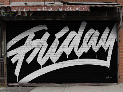 Friday Script art concept designermike handlettering lettering lettering artist mural script