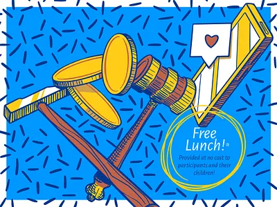 RGC Flyer baseline creative conference free lunch hand drawn illustration procreate sketch