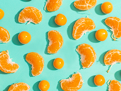Tangerine & Golden Berry berries food fruits pattern photograhy tangerine