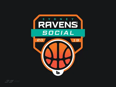 Sydney Ravens Social Basketball Team badge basketball brand emblem esports logo sports