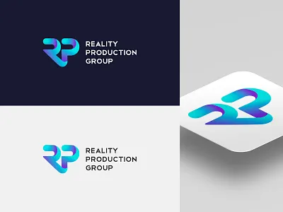 Logo for software company apps augmented reality gradient information technology isometric letterlogo letters logo logodesign logomaker logotype modern monogram p r rp software volume volumetric