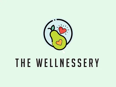 The Wellnessery - Logo avocado business logo design health logo vector website