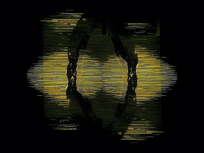 O - typo design glitch effect typogaphy typography art