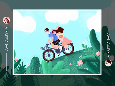 A HAPPY DAY illustration 插图