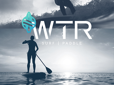 WTR Branding 1 brand identity branding identity logo logo design sup surf logo surfing tropical water