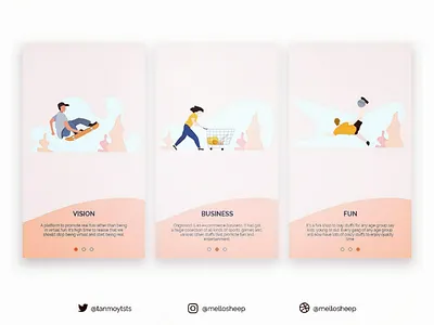 Onboarding Screens adobe adobexd dailyui design illustration ui ui design ux