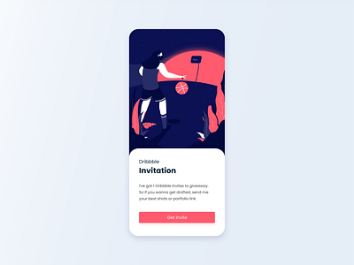 Dribbble Invitation design draft dribbble invite illustration invitation invite invite giveaway ui