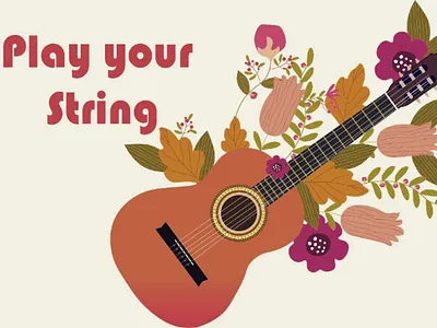 Music of the nature art design flat art illustration minimal vector