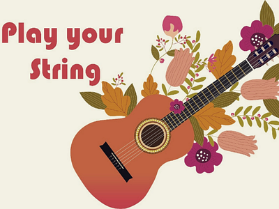 Music of the nature art design flat art illustration minimal vector