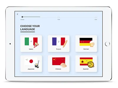 Daily UI 64 - Select User app application countries course daily ui challenge dailyui dailyui64 design flags food illustration interface language learning learning platform select ui