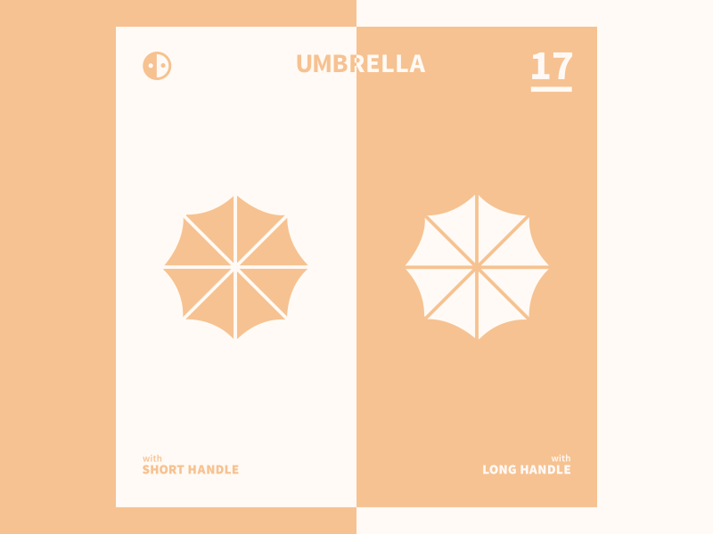 Umbrella | China vs Japan animation design gif illustration infographic loop minimal motion