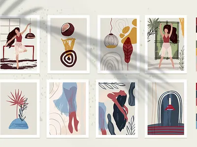 Ballet. Abstract Graphic Bundle. abstract abstract graphic bundle art background ballet branding concept design elements feminine floral graphic graphic bundles graphics graphics design illustration poster poster design poster template vector