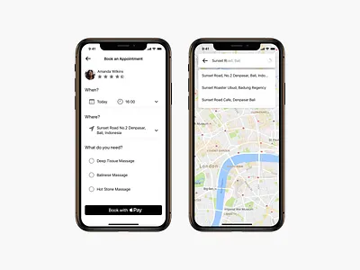 #Exploration - Massage Booking Apps app booking daily interface massage minimal on demand ui ux white