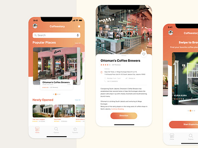 Coffeestory coffee design graphic design ios iphone ui ui ux design ux