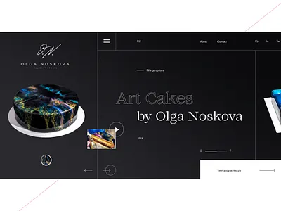 Art Cakes website shot cake design ui uxui web website