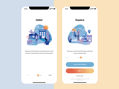 Coffeestory OnBoarding graphic design onboarding screen onboarding ui ui ui design ux ux design