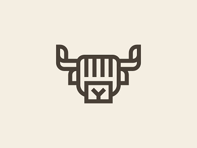 Yak alphabet animal branding cow icon logo minimalist modern symbol