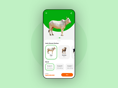 Kurban app mobile ui pdp product detail page ui ux