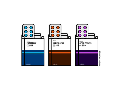 Adobe Pills adobe adobe illustrator adobe photoshop adobeillustrator aftereffects assembly assembly line design art designeryogesh dribbble flatdesign logo photoshop art