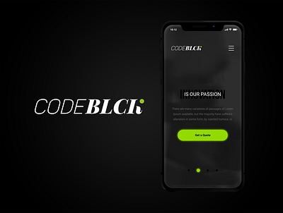 CodeBLCK adobe illustrator adobe xd black branding design logo mobile software development webdesign