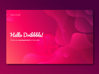 Hello Dribbble design illustration