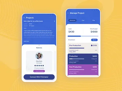 Dextra Business - Mobile App app art collaboration filmmakers match pop product design progress ui ux