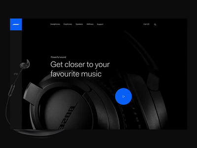 Bose - Redesign animation bose brand dark design home interface motion ui ux video website