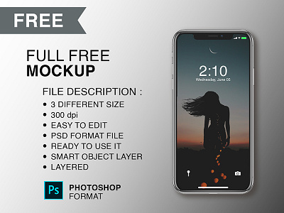 Full Free Iphone X Mockup design iphone iphone x iphone x mockup mockup modern new new year preview realistic