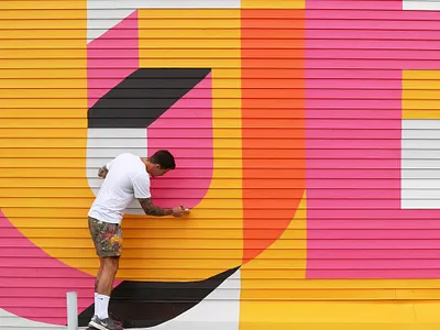 Together - Process grafitti lettering mural murals seattle typography vancouver