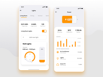 Smart Home Lights app control design icons ios lights smart smarthome ui ux