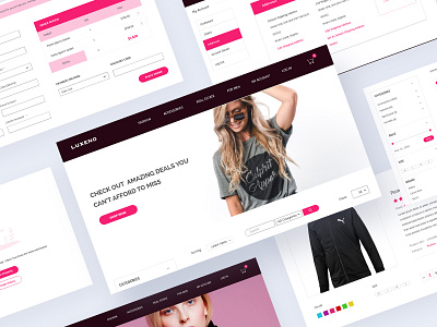 Luxeno - Ecommerce Website UI best design dailui design dribbble ecommerce ecommerce app ecommerce design landing page landing page ui rebound redesign sales social ui uid ux uxui web web design webdesign