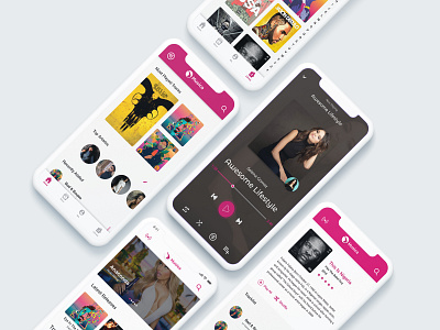 Musica -Music Player With Store UI (Light) album android app app design application artiste audio best design dailui design designs ios music playlist share streaming ui uid ux uxui