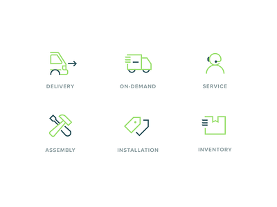 Pickup Icon app branding clean delivery delivery service design flat green icon icons illustration minimalistic service icons typography ui ux white