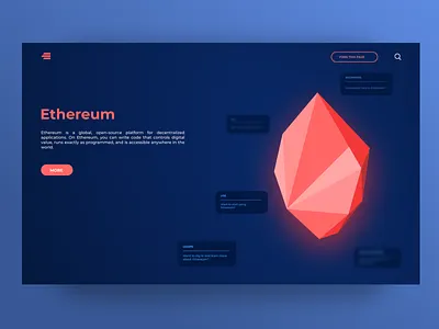 Ethereum landing page design illustration isometric illustration redesigned ui vector webdesign