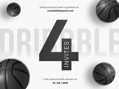 4 Dribbble Invites Giveaway clean dribbble invite dribbble invites giveaway invite invite giveaway minimal ui design web design