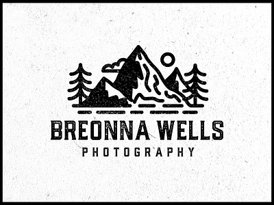 Breonna Wells Photography Logo ⛰️🌲 brand brand design brand identity branding logo design logodesign logotype mountain mountain logo nature photography photography branding photography logo pine tree scene sun trees typography typography logo