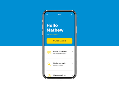 RCP - Parking App bookings design illustration ios minimal mobile parking app ui ux webapp website welcome