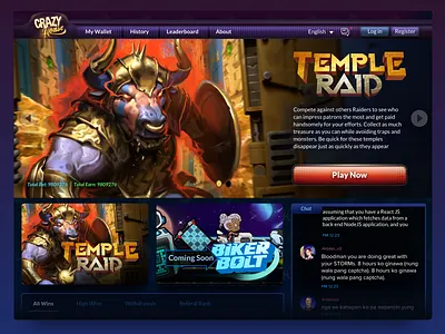 Crazy House blockchain games gambling games ui uiux