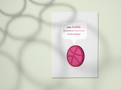 Hello Dribbble | Thank You post designer hello dribble hellodribbble thank you thank you card